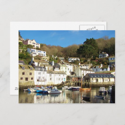Polperro Harbour Cornwall England Briefkaart (Voorkant / Achterkant)