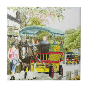 "Polperro Horse Bus"-tegel Tegeltje