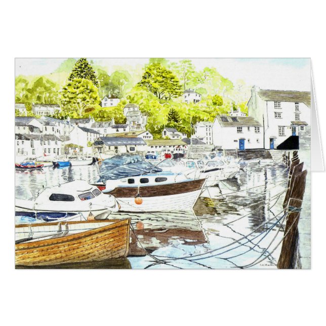'Polperro Reflections'-kaart (Voorkant Horizontaal)