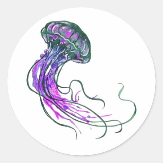 POLS EN TENTAKELS RONDE STICKER (Voorkant)