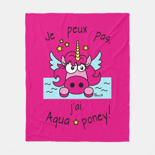 polsbedekking "Licorne, Aquaponey" Fleece Deken (Voorkant)