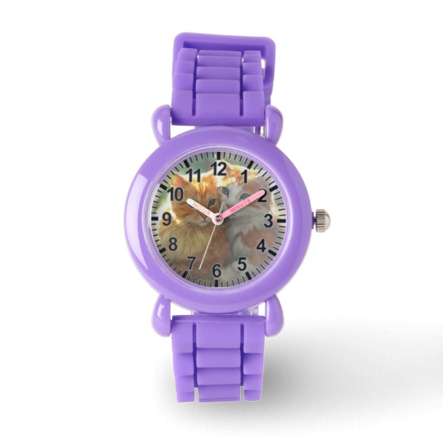 Polshorloge met kittens ontwerp voor kinderen horloge (Voorkant)