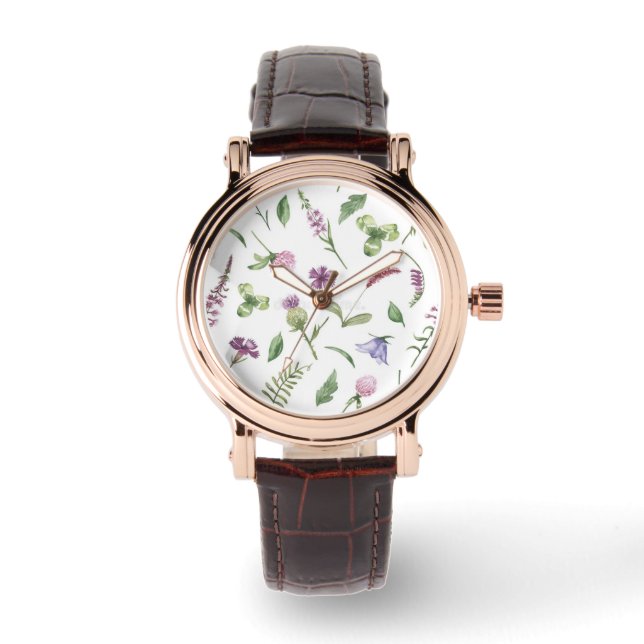 Polshorloges voor vrouwen - Lentemuinbloemen voor  Horloge (Voorkant)
