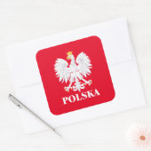 Polska 3 vierkante sticker (Envelop)
