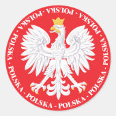 Polska 4 ronde sticker (Voorkant)