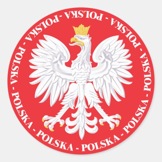 Polska 4 ronde sticker (Voorkant)