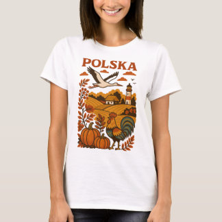 Polska Autumn Folk Countryside T-shirt
