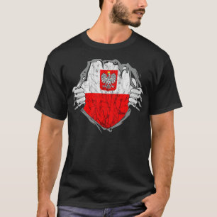 Polska Chest Poland Eagle Poolse vlag Polen T-shirt