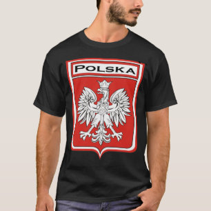 polska-dark, Polska Shield/Poolse vlag T-shirt