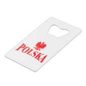 Polska Eagle Bottle Opener Creditkaart Flessenopener (Voorkant Gekanteld)
