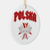 Polska Eagle Cross Keramisch Ornament (Rechts)
