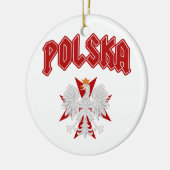 Polska Eagle Cross Keramisch Ornament (Links)