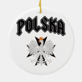 Polska Eagle Cross Keramisch Ornament (Achterkant)