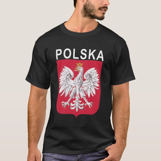 Polska Eagle Embleem Polen T-shirt (Voorkant)