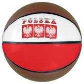 Polska Eagle Flag Shields Basketbal (Voorkant)