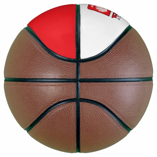 Polska Eagle Flag Shields Basketbal (Rechts)