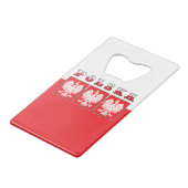 Polska Eagle Flag Shields Creditkaart Flessenopener (Voorkant Gekanteld)