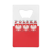 Polska Eagle Flag Shields Creditkaart Flessenopener (Achterkant)