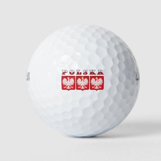 Polska Eagle Flag Shields Golfballen (Voorkant)