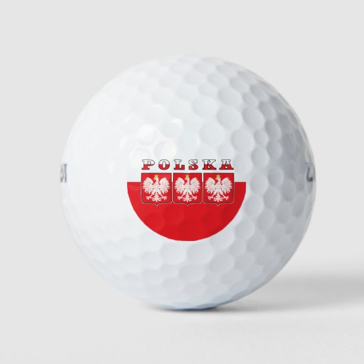 Polska Eagle Flag Shields Golfballen (Voorkant)