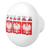 Polska Eagle Flag Shields Keramische Knop (Rechts)