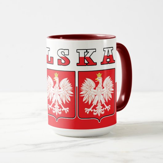 Polska Eagle Flag Shields Mok (Voorkant rechts)