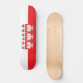 Polska Eagle Flag Shields Persoonlijk Skateboard (Voorkant)