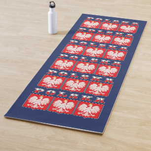 Polska Eagle Flag Shields Yogamat