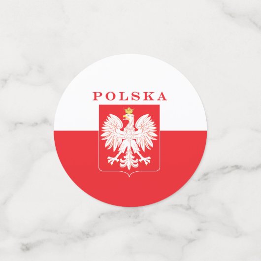 Polska Eagle Red Shield Confetti (Kleine voorkant)
