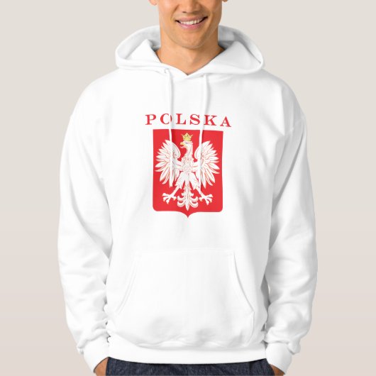 Polska Eagle Red Shield Hoodie (Voorkant)