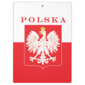 Polska Eagle Red Shield Klembord (Achterkant)