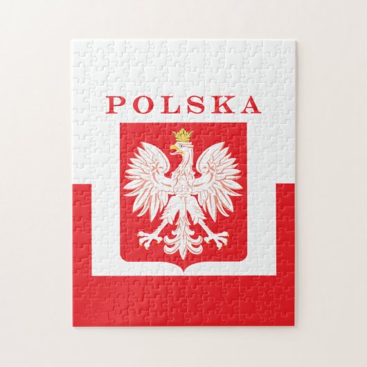 Polska Eagle Red Shield Legpuzzel (Verticaal)