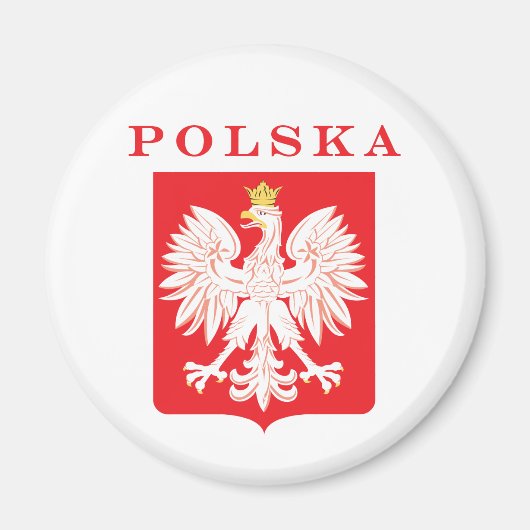 Polska Eagle Red Shield Magneet (Voorkant)