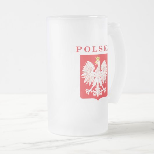Polska Eagle Red Shield Matglas Bierpul (Voorkant rechts)