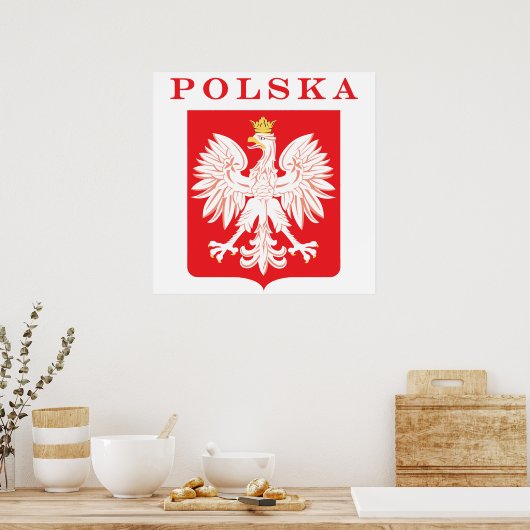 Polska Eagle Red Shield Poster (Keuken)