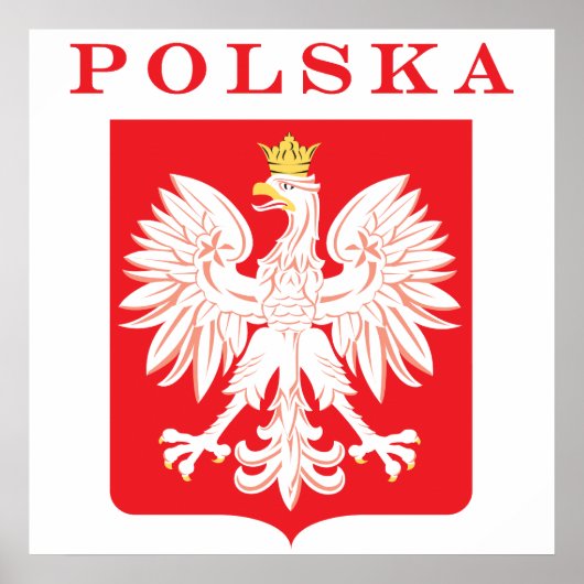 Polska Eagle Red Shield Poster (Voorkant)