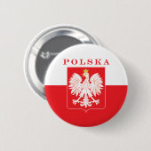 Polska Eagle Red Shield Ronde Button 5,7 Cm (Voorkant /achterkant)