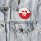 Polska Eagle Red Shield Ronde Button 5,7 Cm (In situ)