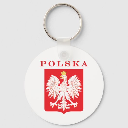 Polska Eagle Red Shield Sleutelhanger (Voorkant)