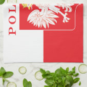 Polska Eagle Red Shield Theedoek (Gevouwen)