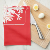 Polska Eagle Red Shield Theedoek (Quarter Fold)