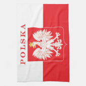 Polska Eagle Red Shield Theedoek (Verticaal)