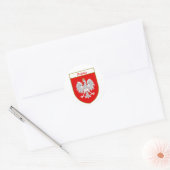 Polska Eagle Shield Ronde Sticker (Envelop)