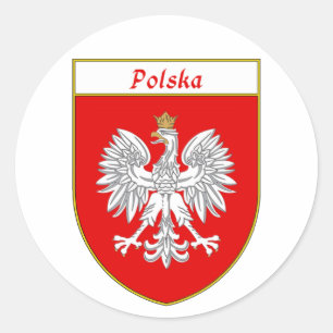 Polska Eagle Shield Ronde Sticker