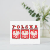 Polska Eagle Shields Briefkaart (Staand voorkant)