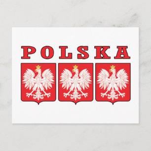 Polska Eagle Shields Briefkaart