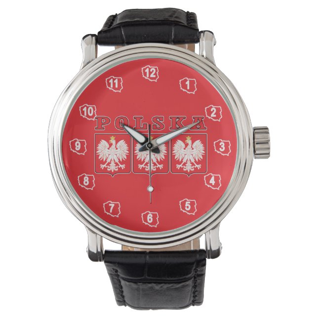 Polska Eagle Shields Horloge (Voorkant)