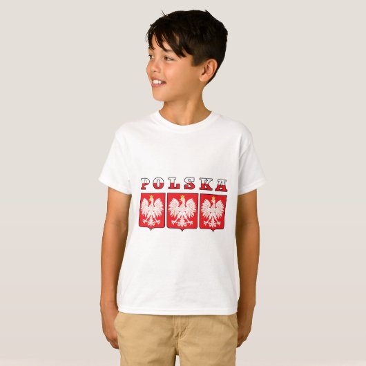 Polska Eagle Shields T-shirt (Voorkant volledig)