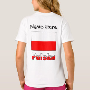 Polska en gepersonaliseerde Poolse vlag  T-shirt