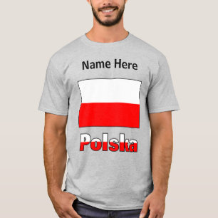 Polska en Poolse Vlag Gepersonaliseerd Heren T-shirt